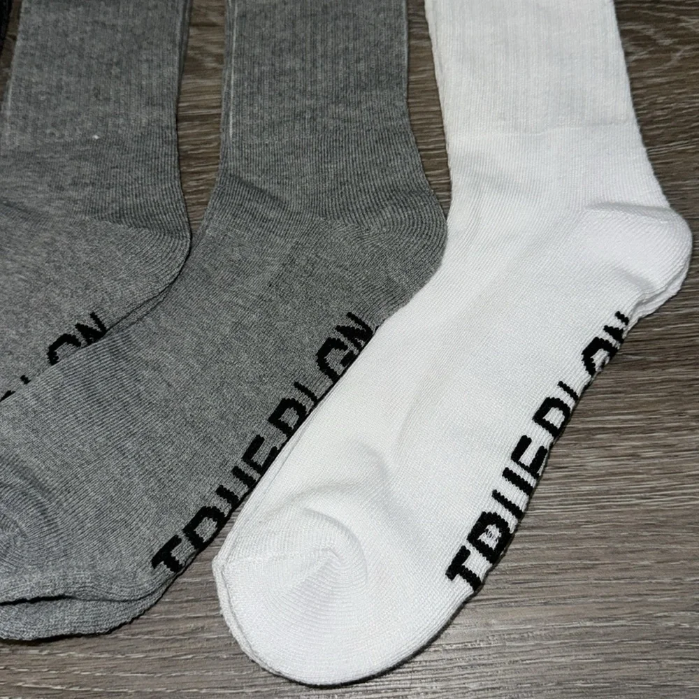 True Religion Gray & White Socks - Brand New